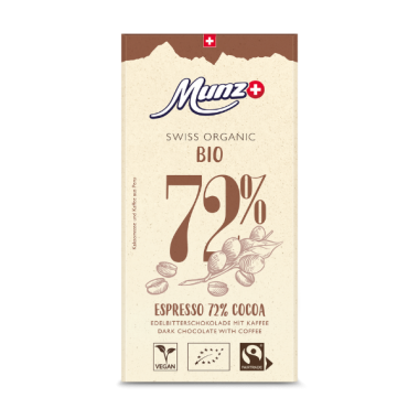Swiss Organic Espresso 72% Cocoa 